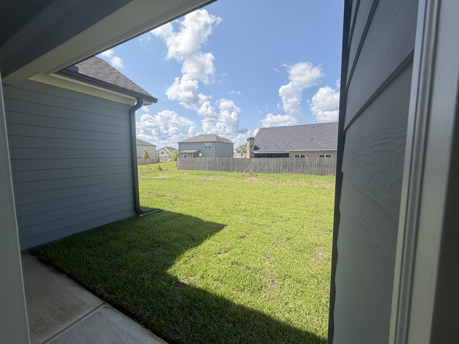 Backyard of the home